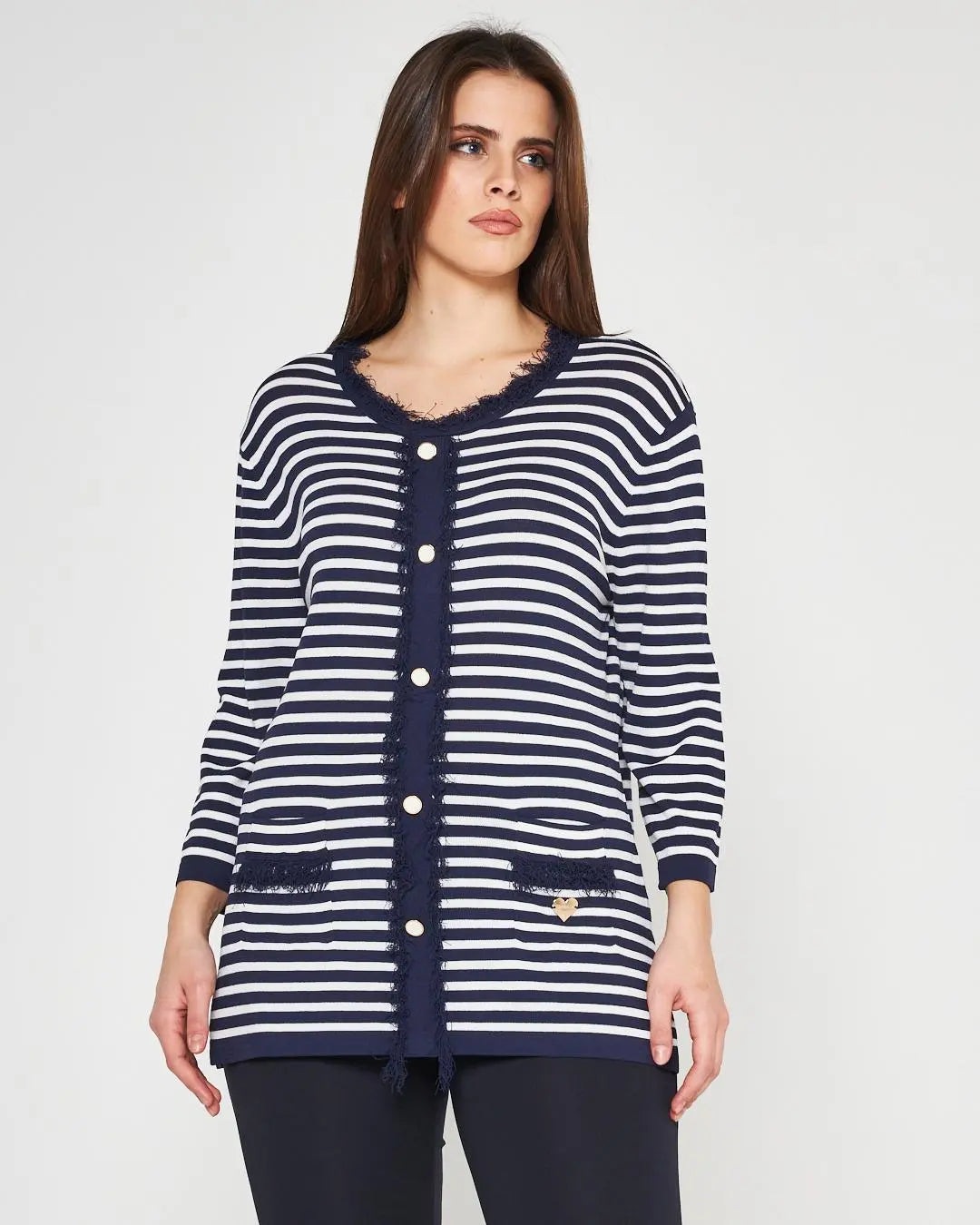 Finto cardigan BLUE NAVY DORABELLA PIU'