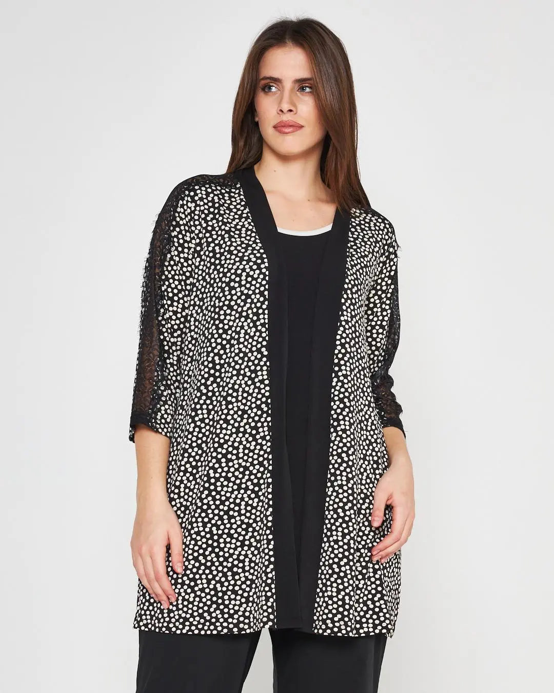 Finto twin set Nero DORABELLA PIU'