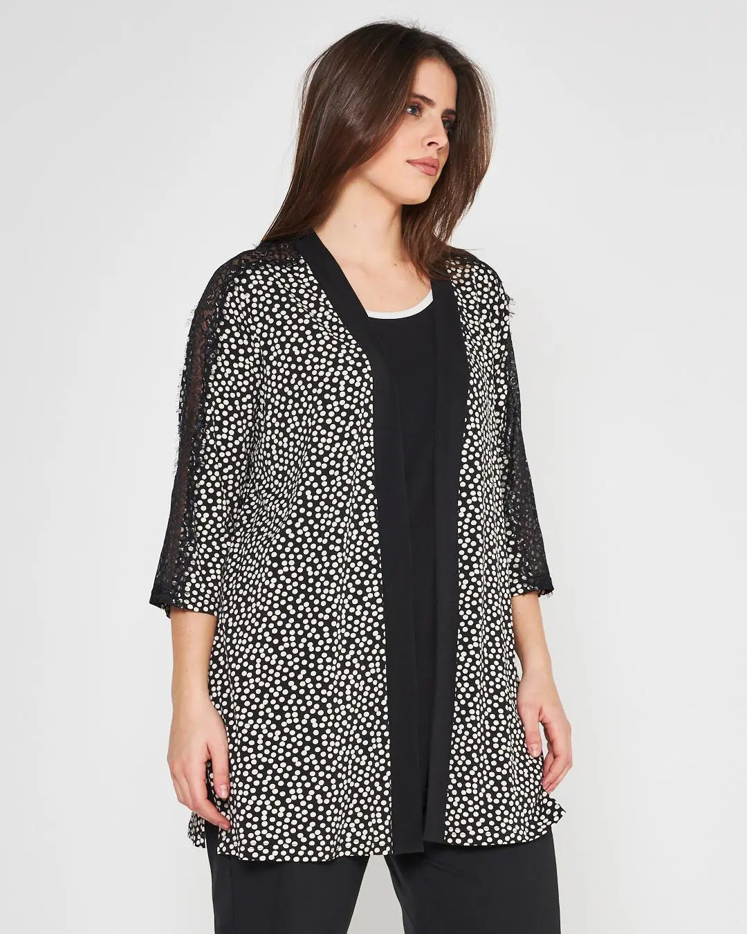 Finto twin set Nero DORABELLA PIU'