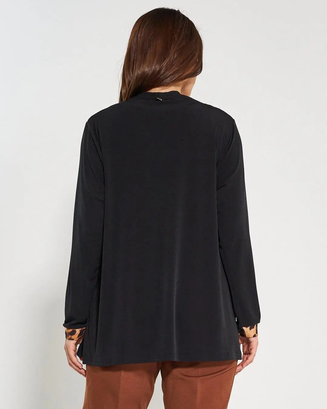 Finto twinset animalier TABACCO DORABELLA PIU'