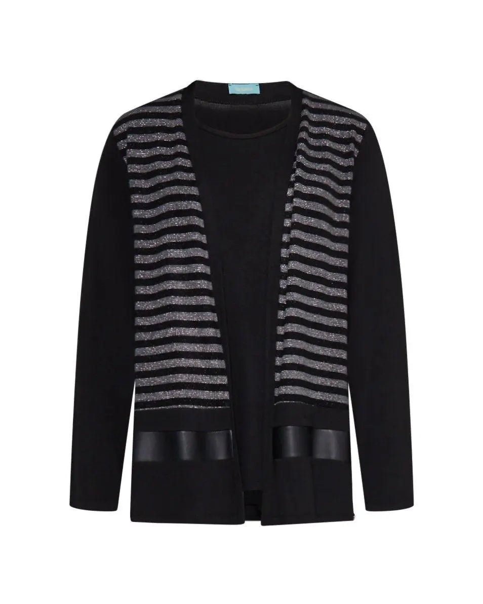 Finto twinset fantasia NERO-GRIGIO DORABELLA