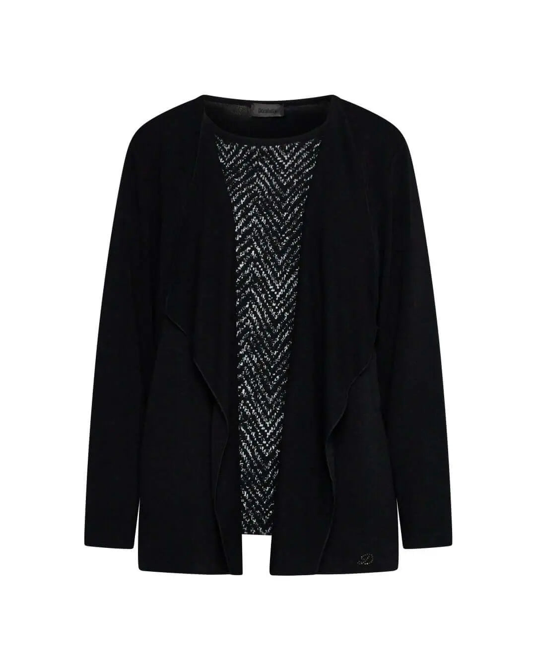 Finto twinset in fantasia NERO DORABELLA