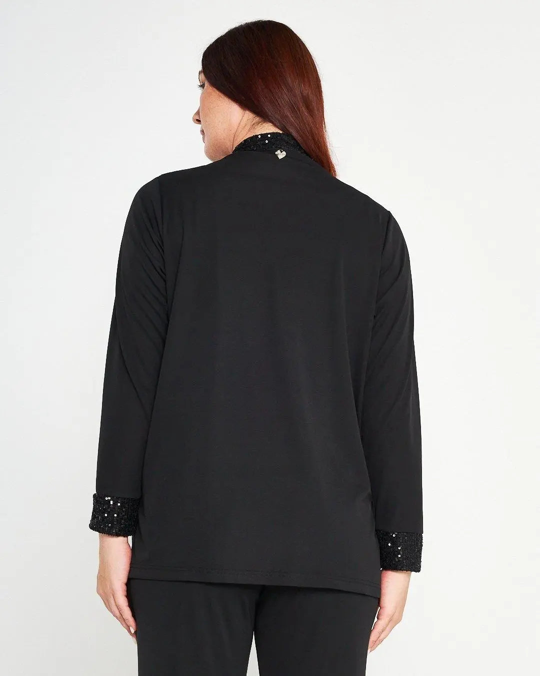 Finto twinset paillettes NERO DORABELLA PIU'