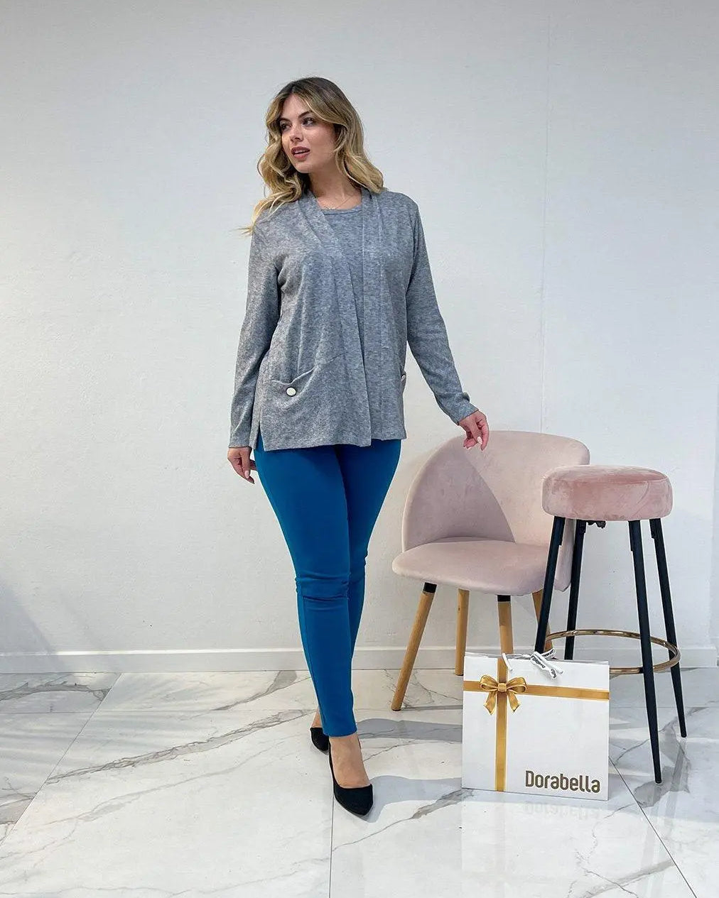 Finto twinset tasche GRIGIO DORABELLA XXXL