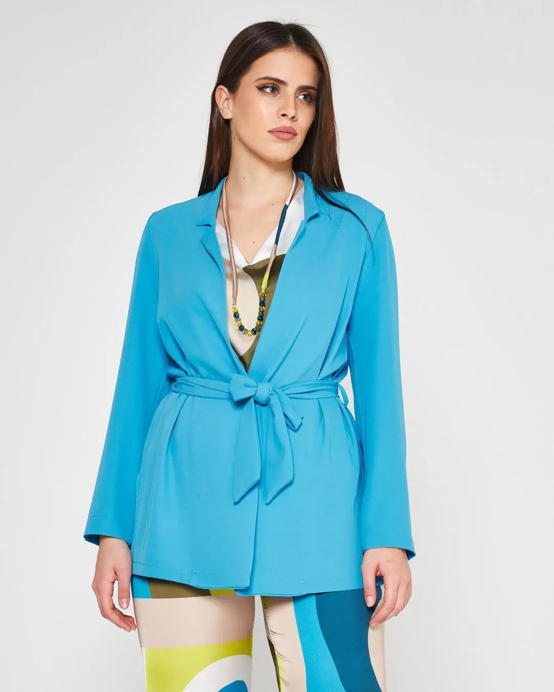 Giacca cady fluido Celeste DORABELLA XXL