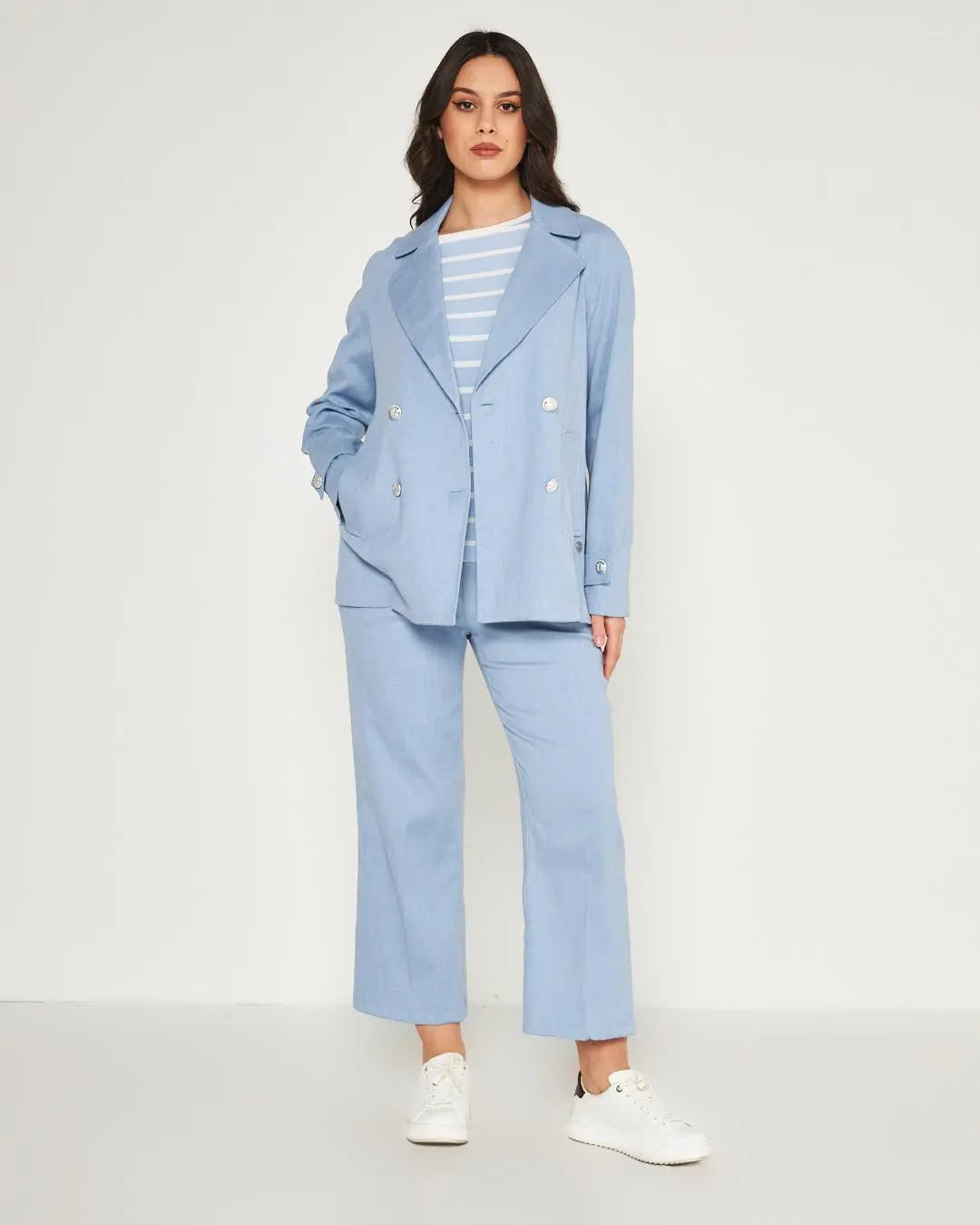 Giacca doppiopetto Celeste DORABELLA