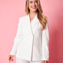 Giacca doppiopetto in cady elasticizzato con bottoni in tinta OFF WHITE DORABELLA 52