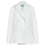 Giacca doppiopetto in cady elasticizzato con bottoni in tinta OFF WHITE DORABELLA