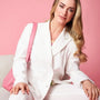 Giacca doppiopetto in cady elasticizzato con bottoni in tinta OFF WHITE DORABELLA