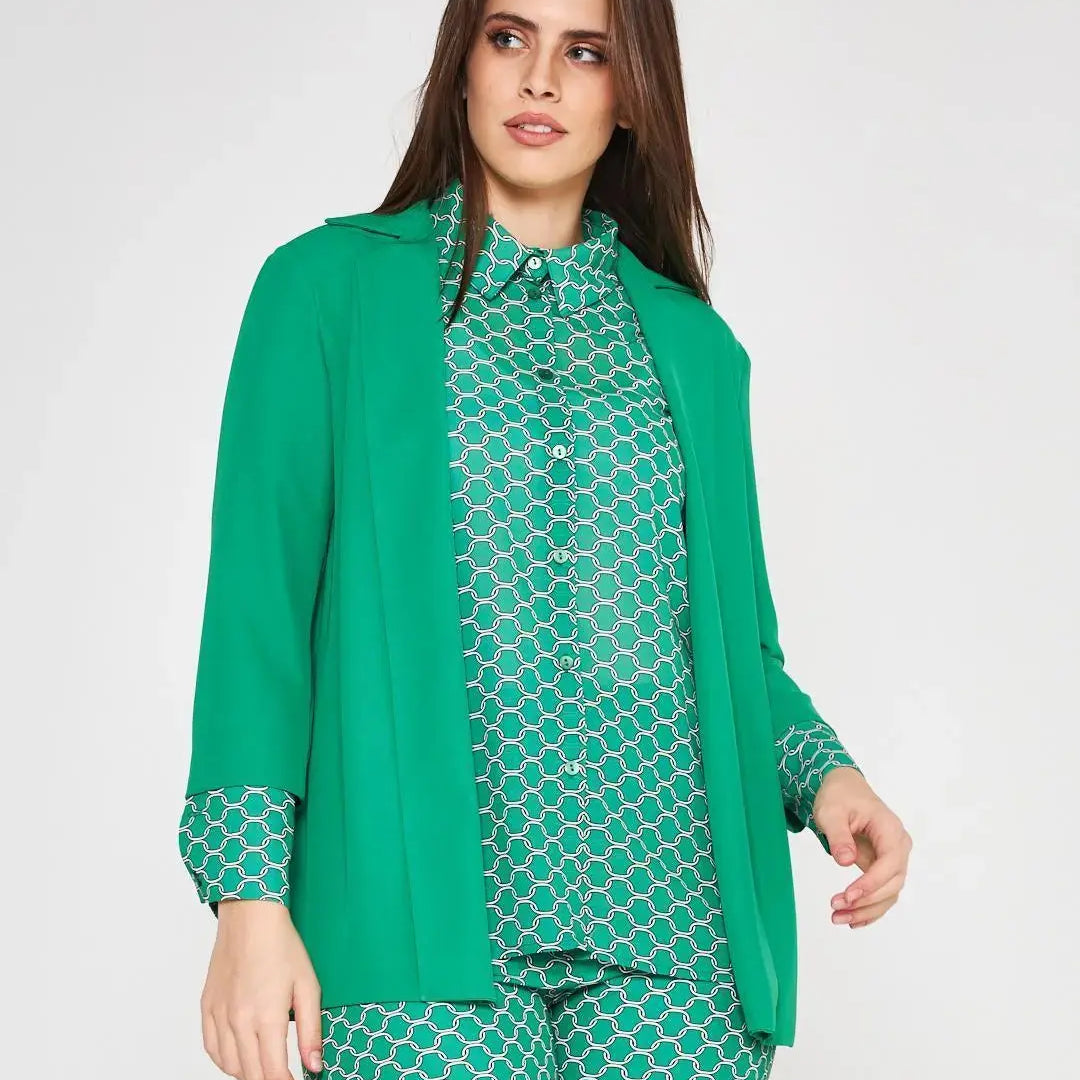 Giacca fluida VERDE DORABELLA XXL