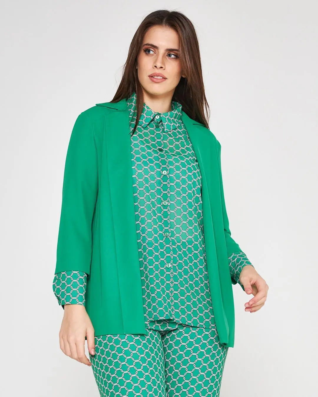 Giacca fluida VERDE DORABELLA XXL