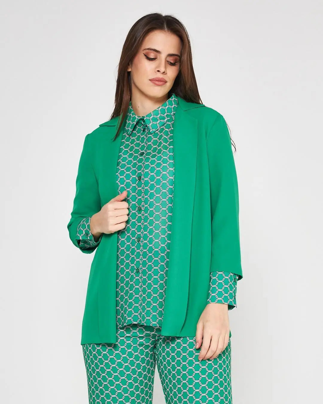 Giacca fluida VERDE DORABELLA