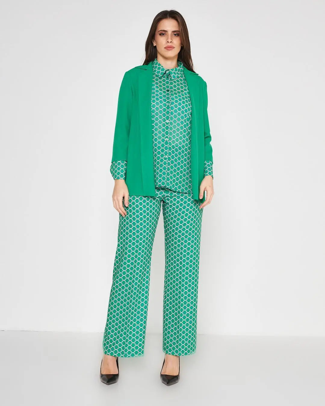 Giacca fluida VERDE DORABELLA