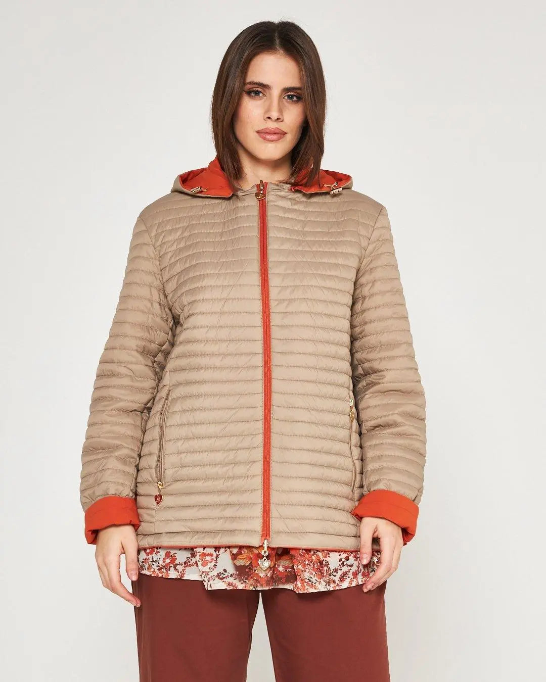 Giacca imbottita double face Arancio DORABELLA PIU'