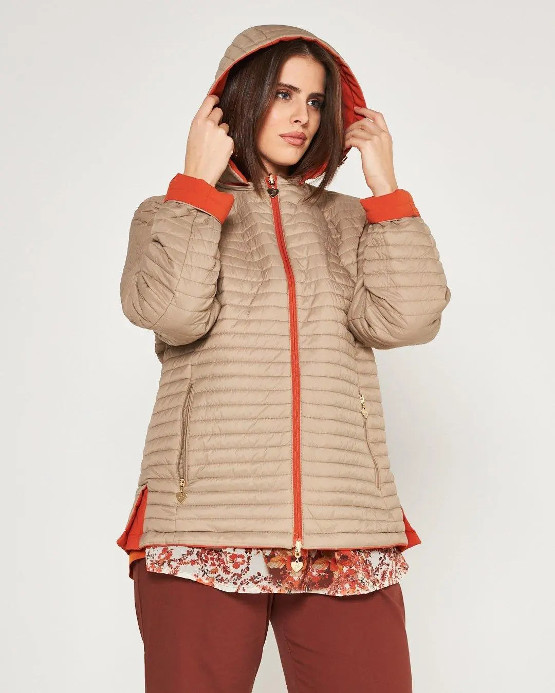 Giacca imbottita double face Arancio DORABELLA PIU'