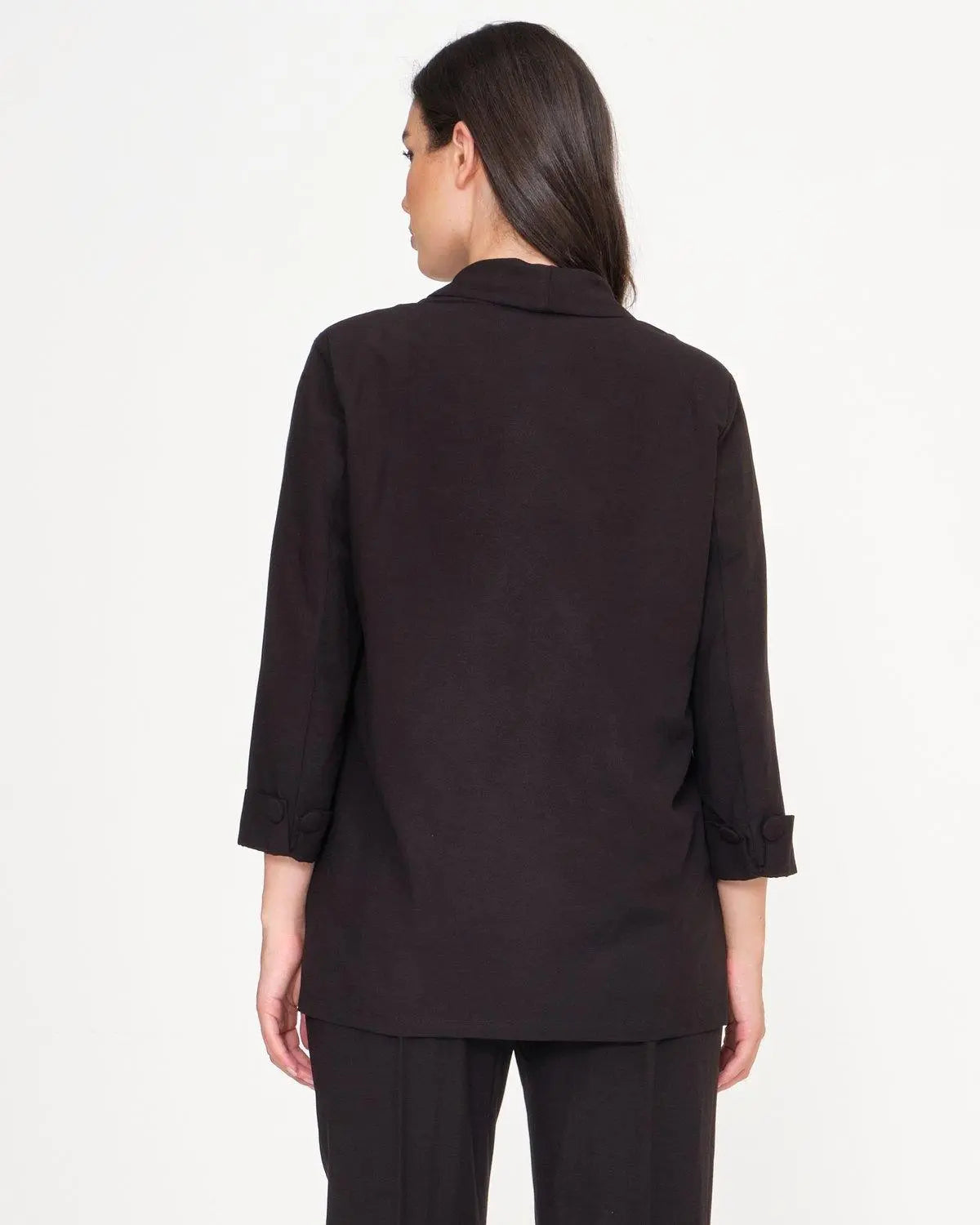 Giacca in misto lino e viscosa NERO DORABELLA