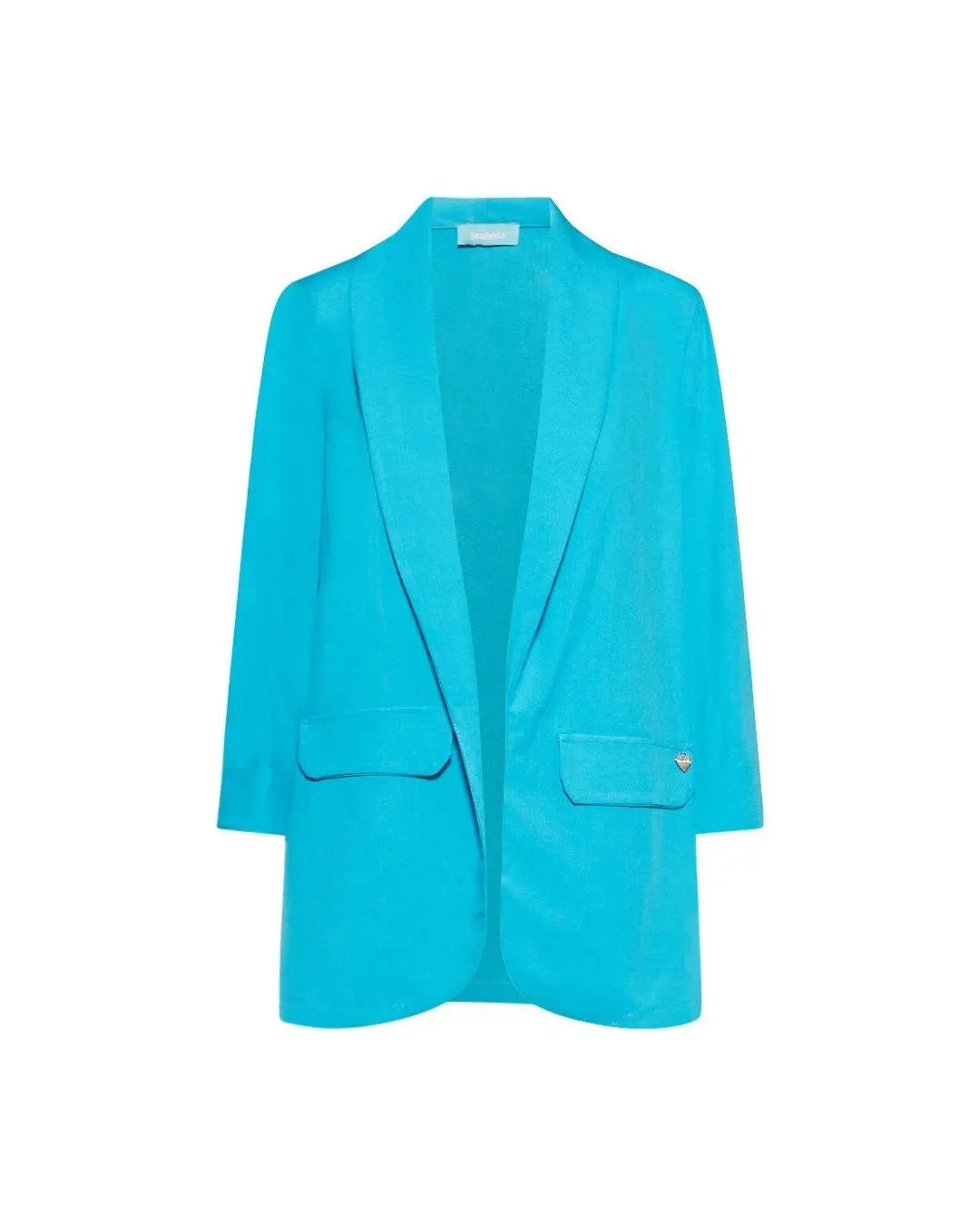 Giacca in misto lino e viscosa TURCHESE DORABELLA