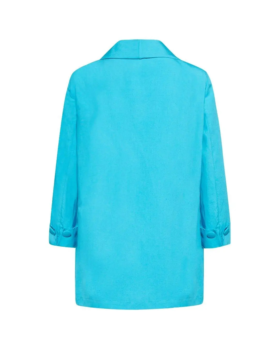 Giacca in misto lino e viscosa TURCHESE DORABELLA