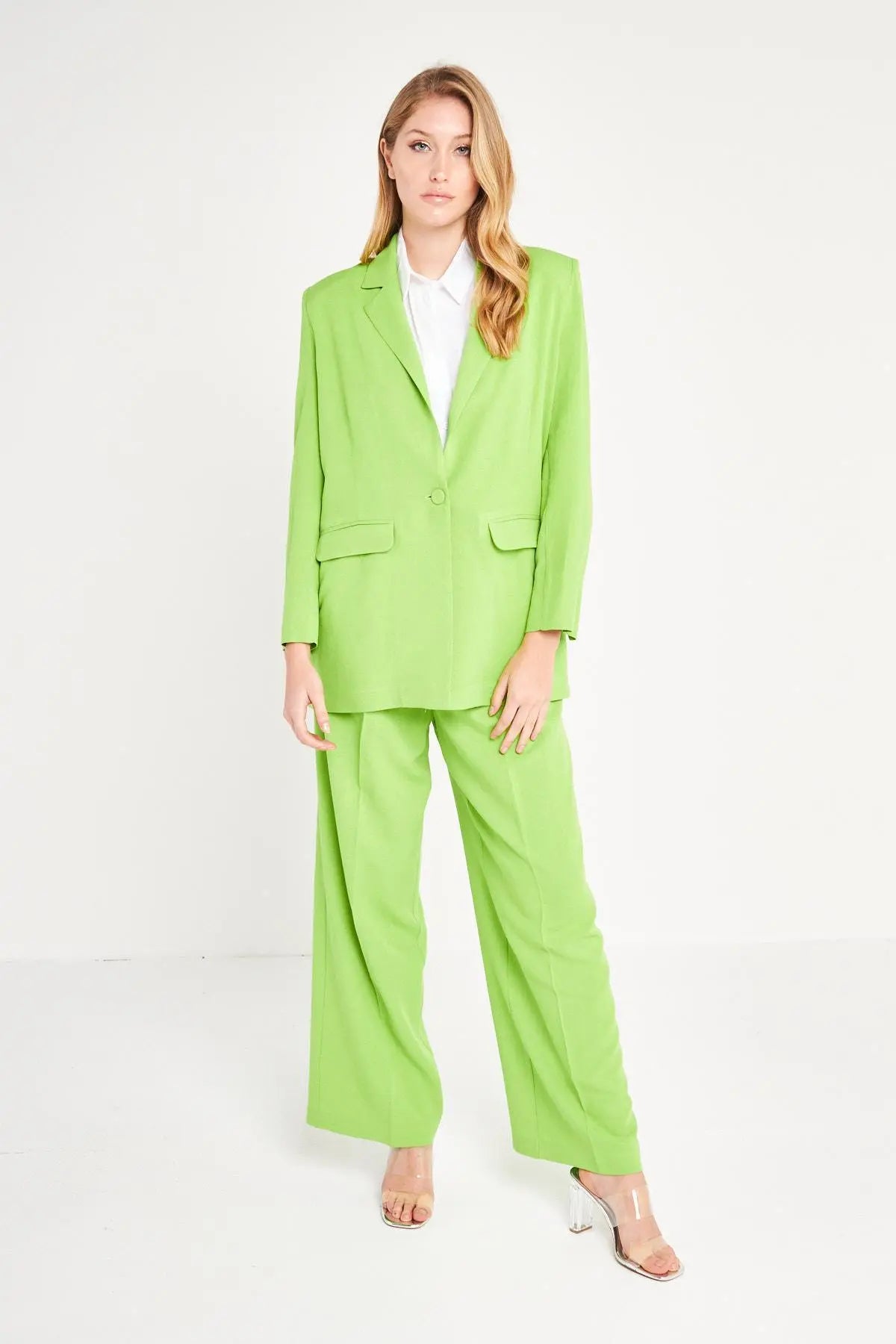 Giacca monopetto PISTACCHIO IRONICA