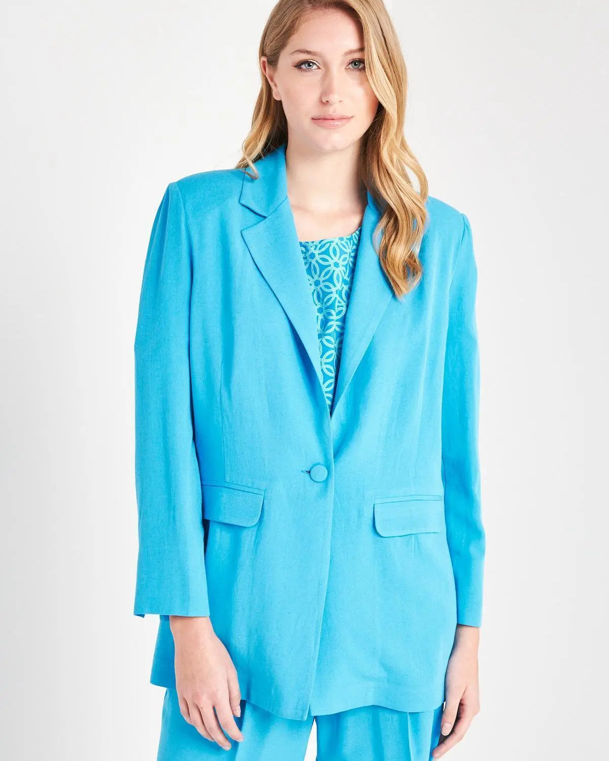 Giacca monopetto TURCHESE IRONICA XL