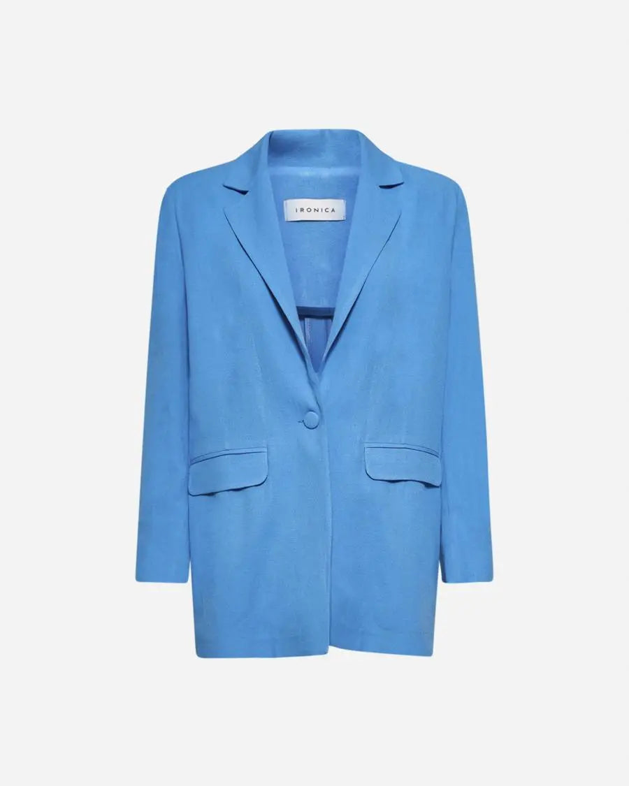 Giacca monopetto TURCHESE IRONICA