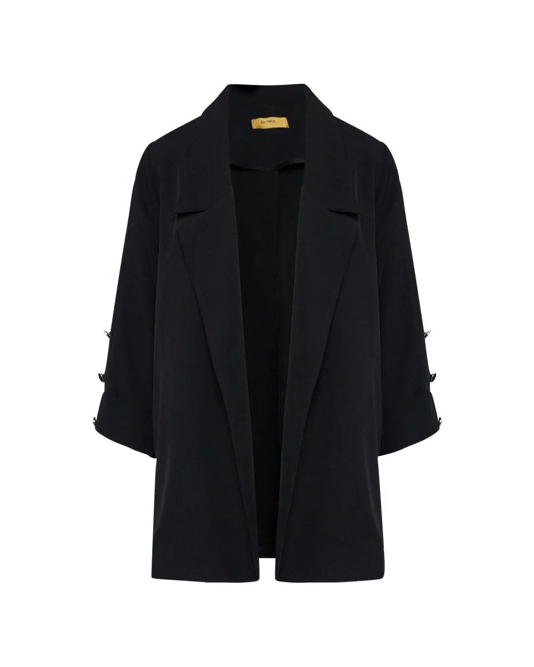 Giacca monopetto morbida in cady con dettaglio bottoni NERO DORABELLA PIU'