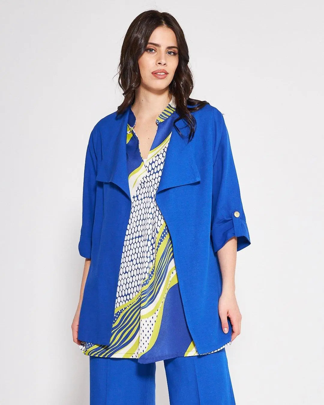 Giacca sciallata BLU-ROYAL DORABELLA PIU' 49