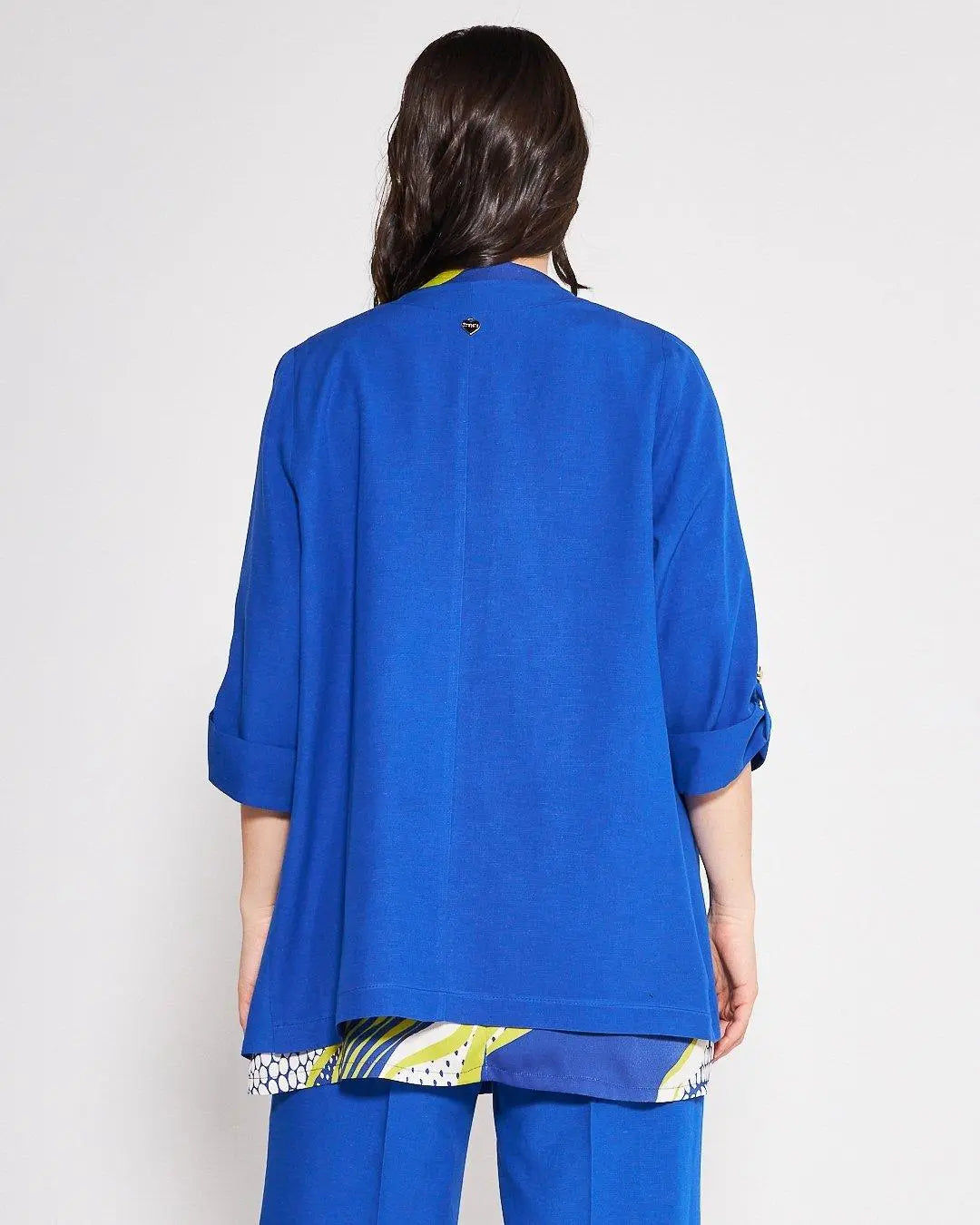 Giacca sciallata BLU-ROYAL DORABELLA PIU'