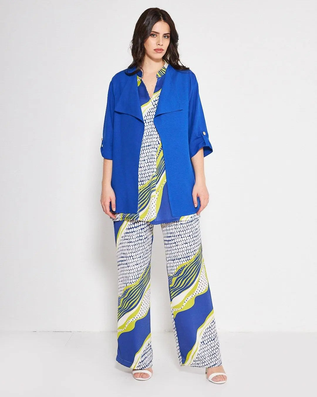 Giacca sciallata BLU-ROYAL DORABELLA PIU'