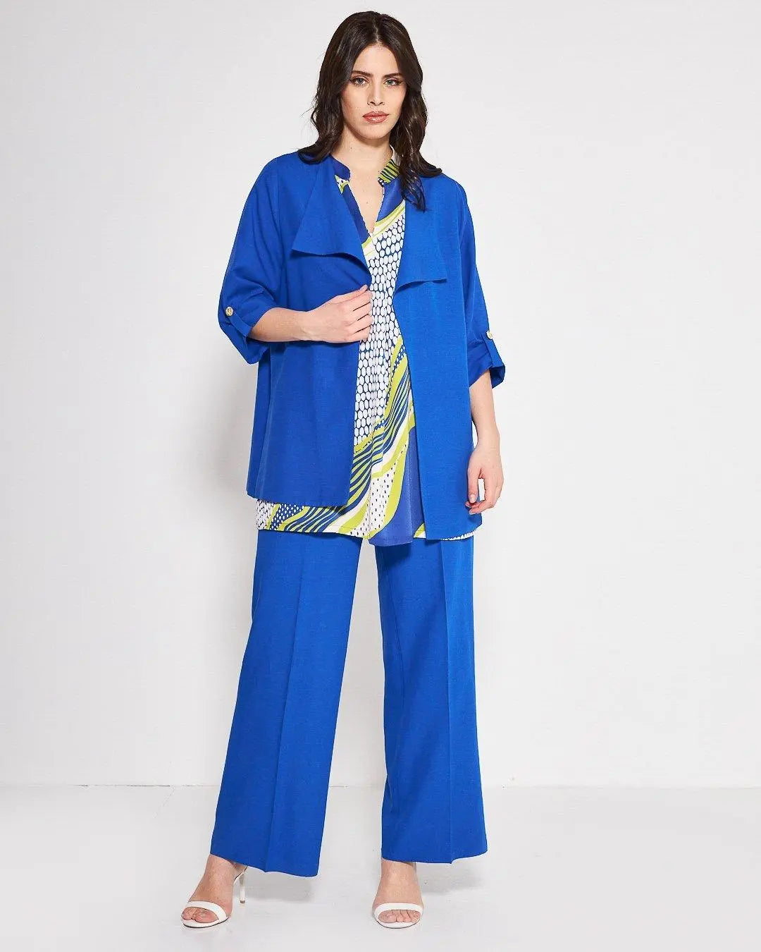 Giacca sciallata BLU-ROYAL DORABELLA PIU'