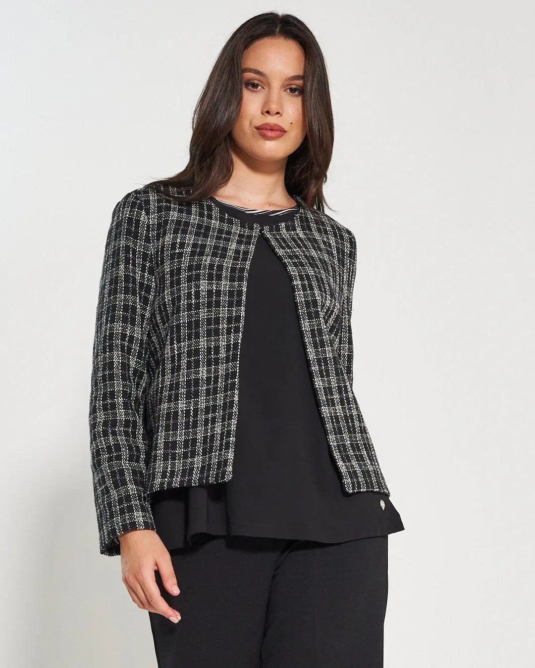 Giacca tweed NERO DORABELLA XXL