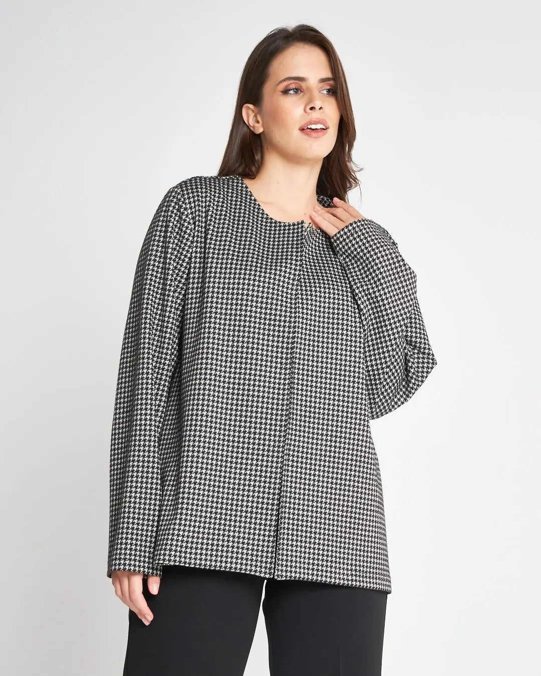 Giacchino pied de poule NERO-BIANCO DORABELLA PIU'