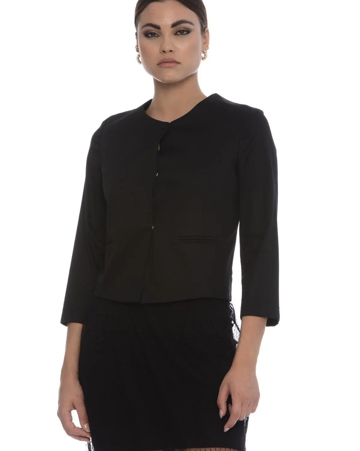 Giacchino scollo alla coreana NERO IRONICA 50