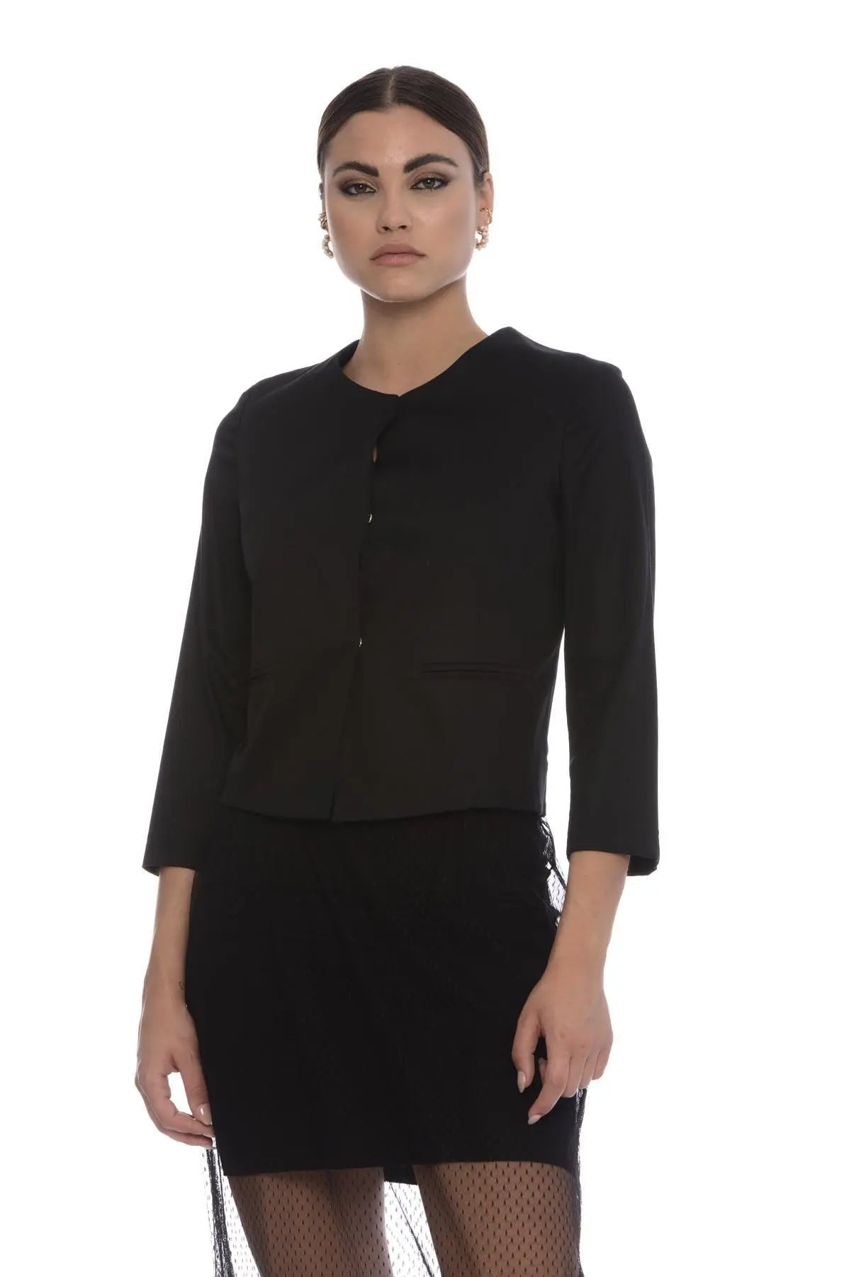 Giacchino scollo alla coreana NERO IRONICA 50