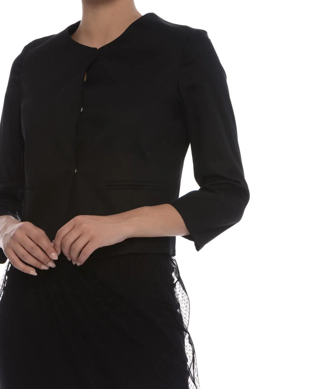 Giacchino scollo alla coreana NERO IRONICA