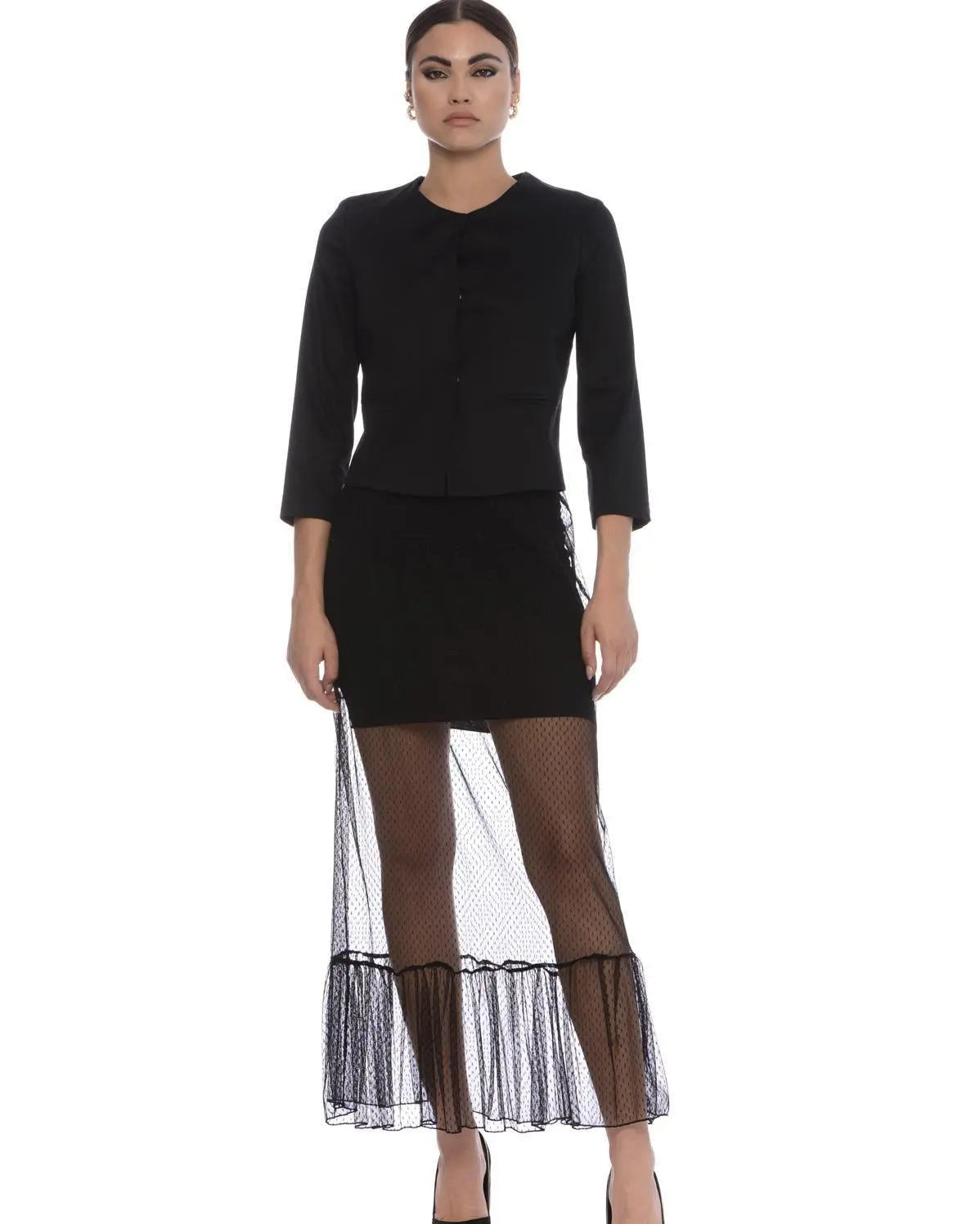 Giacchino scollo alla coreana NERO IRONICA