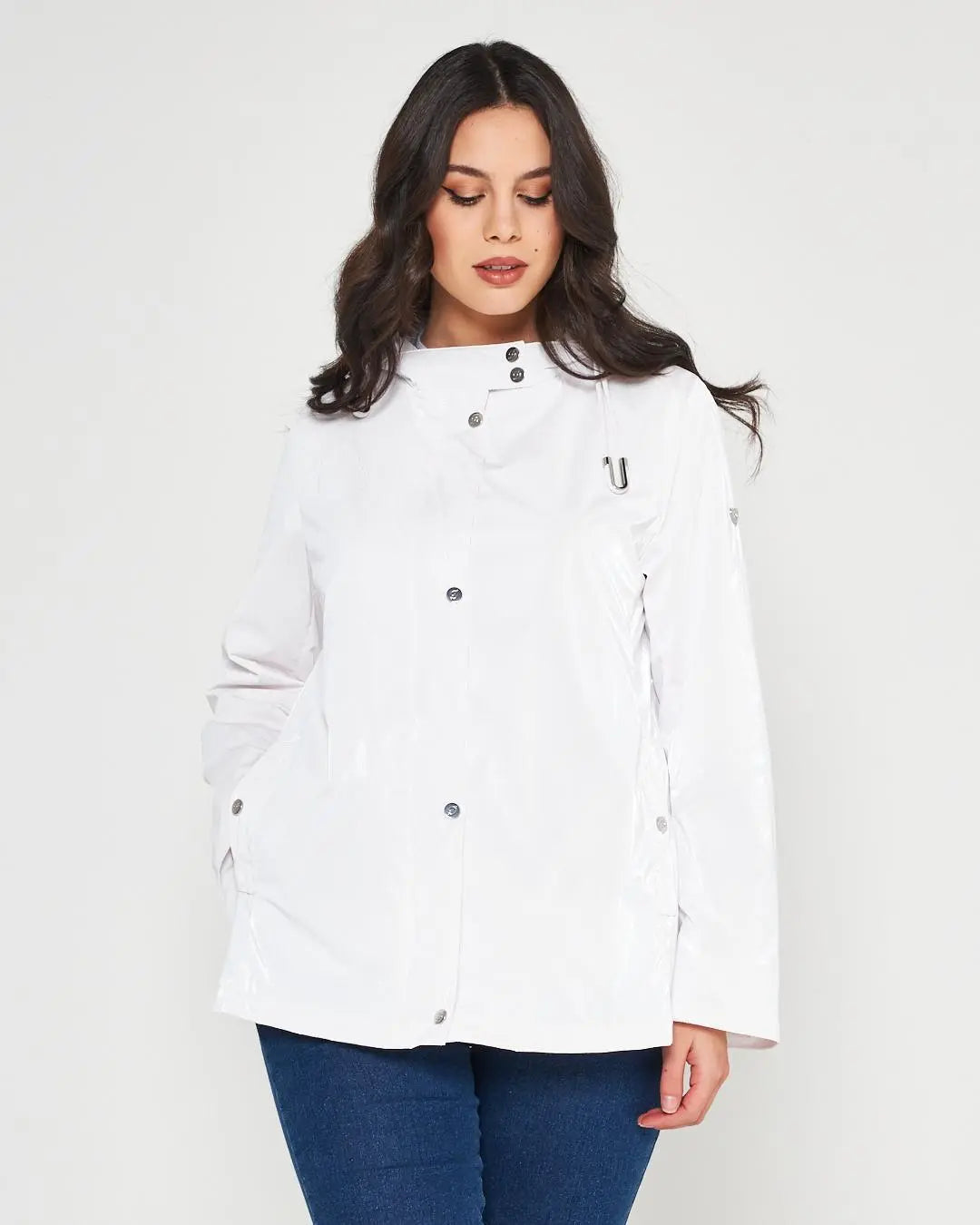 Giaccone in tessuto spalmato GESSO DORABELLA