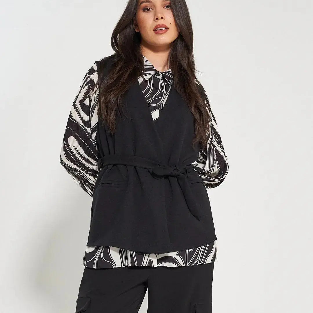 Gilet cintura NERO DORABELLA XXL