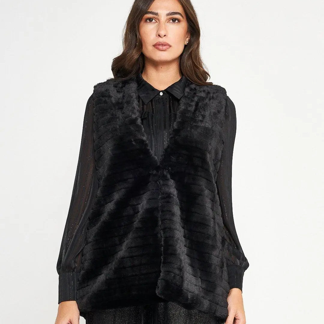 Gilet ecopelliccia NERO DORABELLA XXL