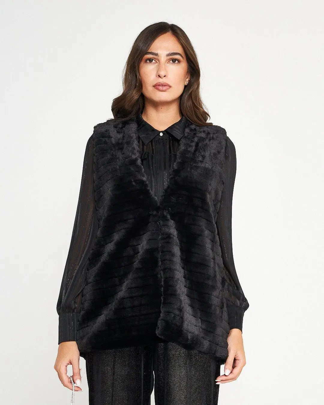 Gilet ecopelliccia NERO DORABELLA XXL