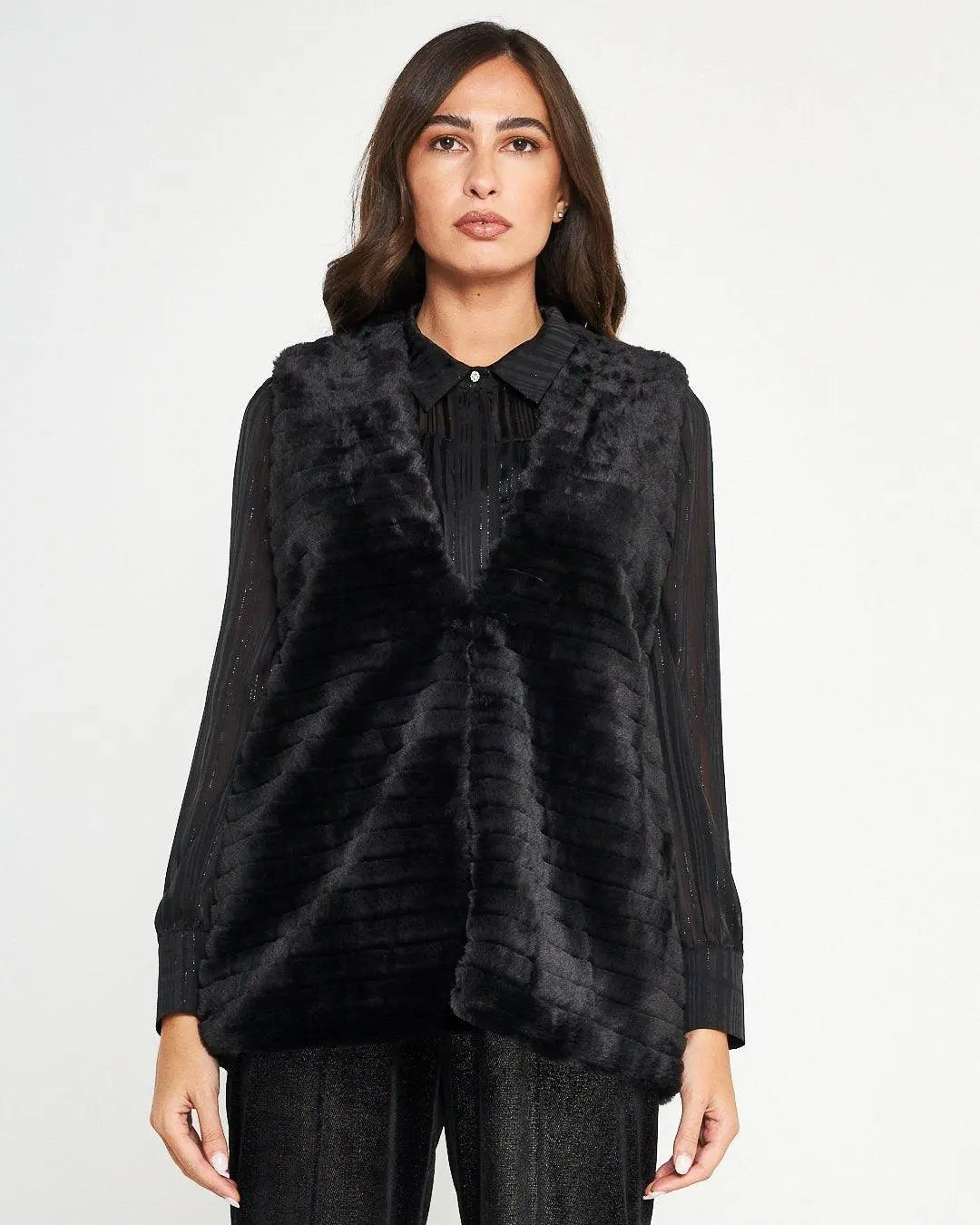 Gilet ecopelliccia NERO DORABELLA