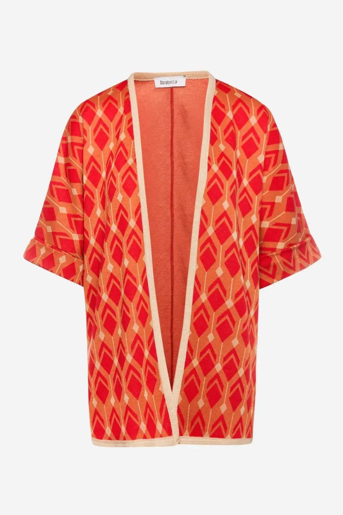 Gilet fantasia geometrica ARANCIO DORABELLA