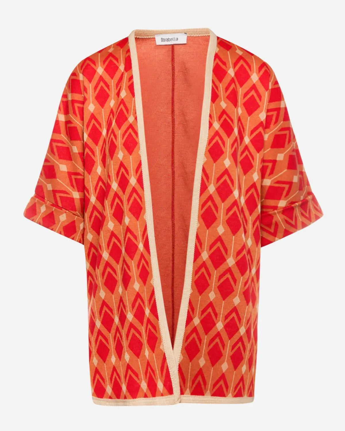 Gilet fantasia geometrica ARANCIO DORABELLA