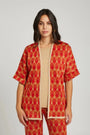 Gilet fantasia geometrica ARANCIO DORABELLA