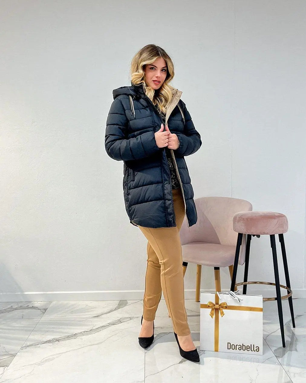 Giubbino dettaglio bottoni NERO DORABELLA