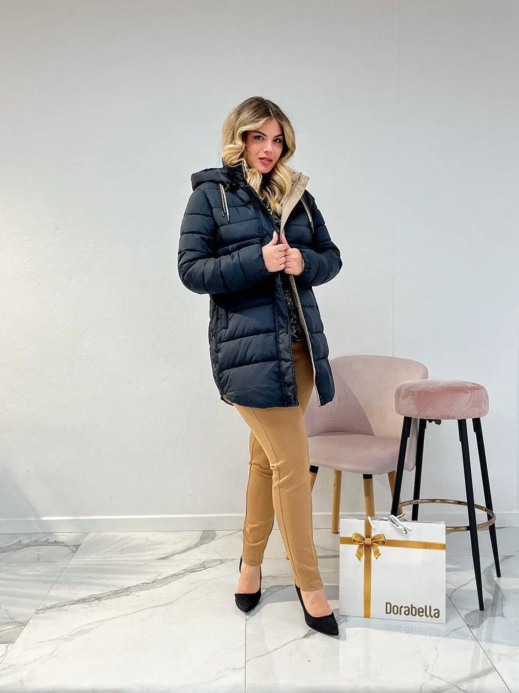 Giubbino dettaglio bottoni NERO DORABELLA