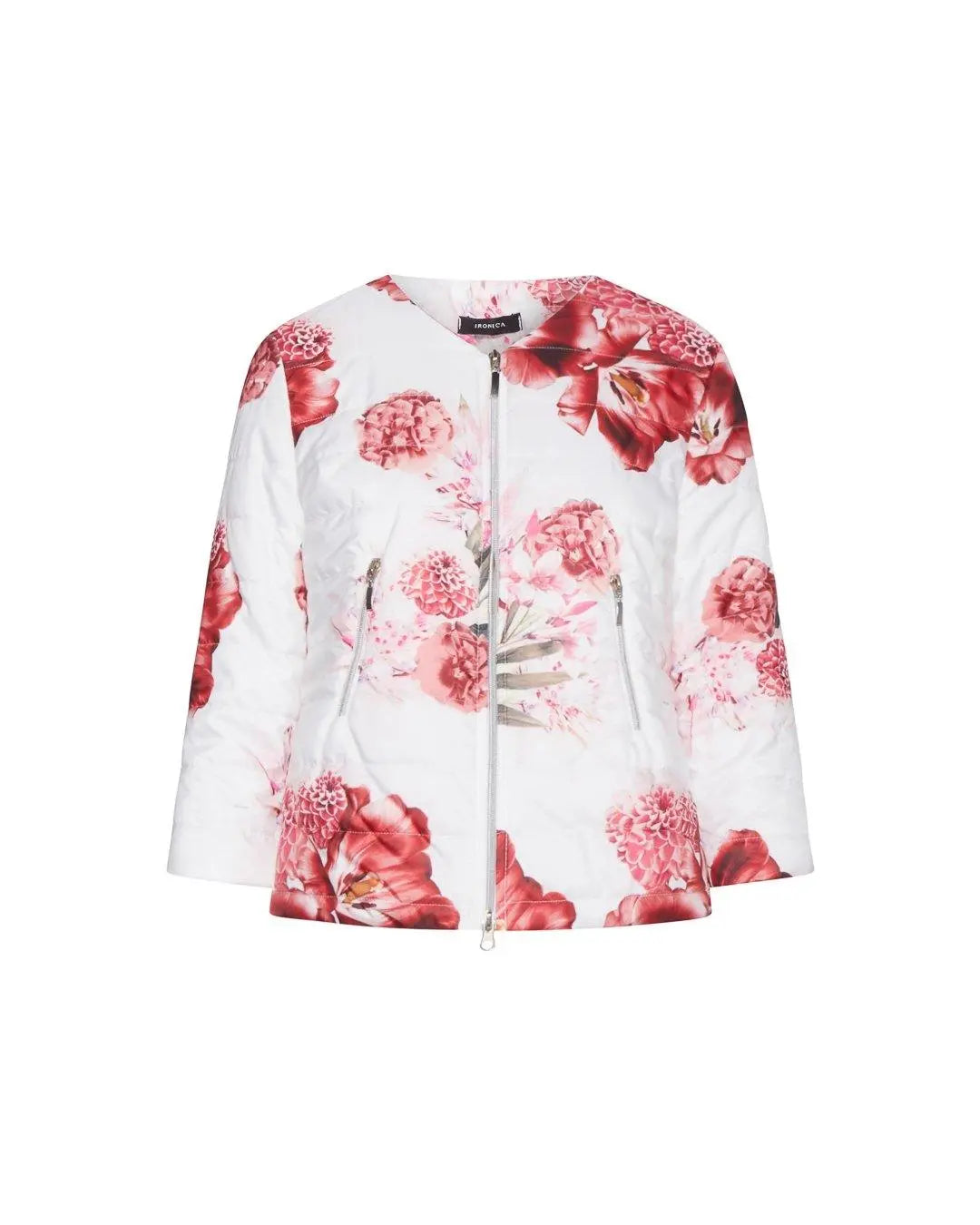 Giubbino fantasia floreale BIANCO IRONICA 50