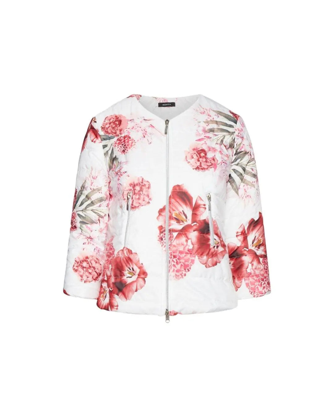 Giubbino fantasia floreale BIANCO IRONICA 50