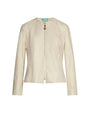 Giubbino senza collo in eco-pelle BEIGE DORABELLA