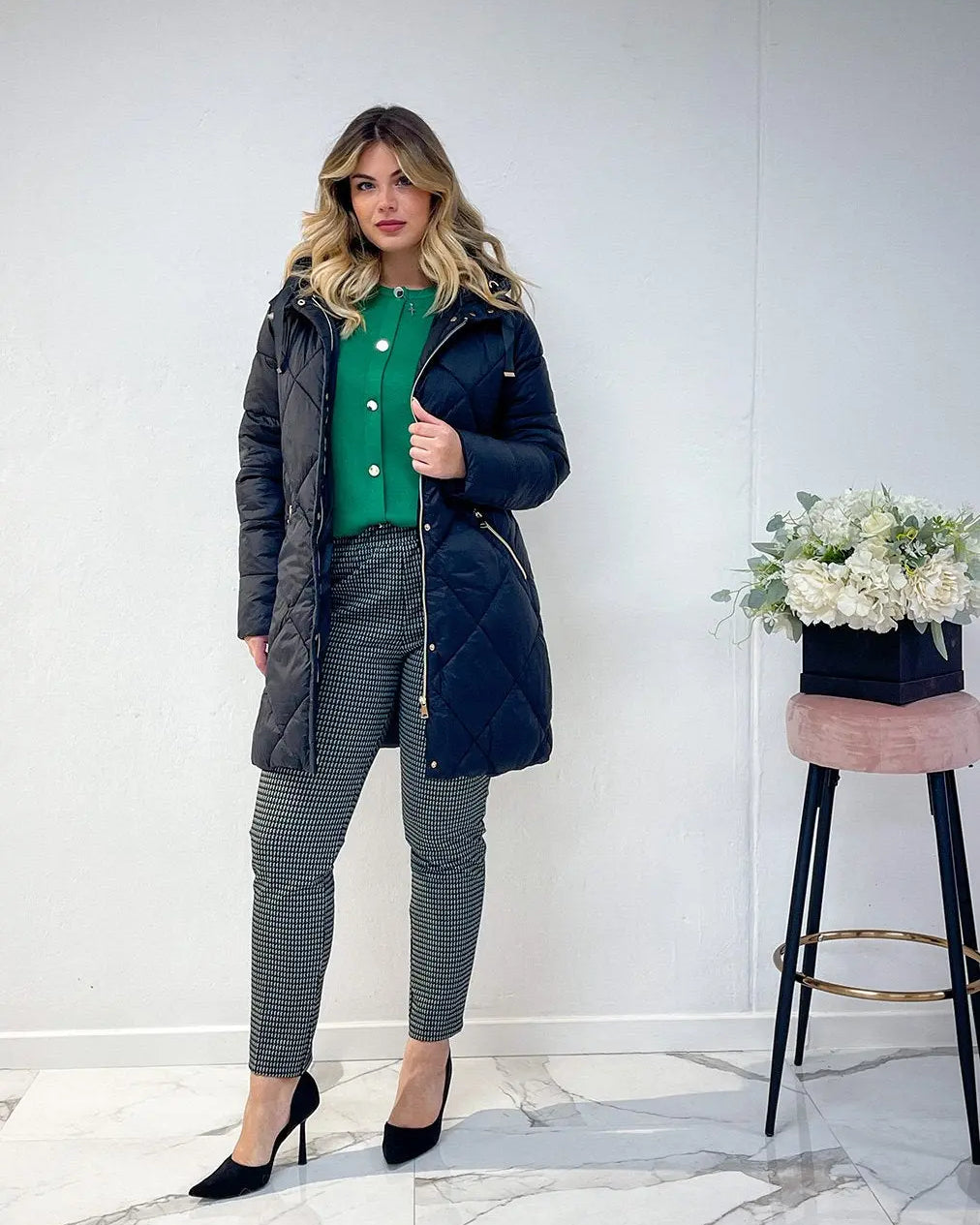 Giubbino trapuntato NERO DORABELLA XXL